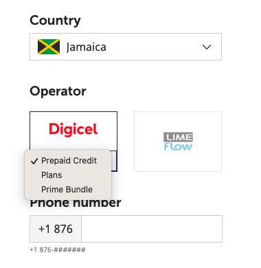 send recharge to jamaica